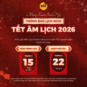 THÔNG BÁO LỊCH NGHỈ TẾT & LỜI CHÚC NĂM MỚI